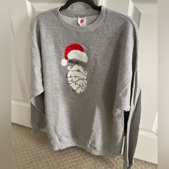 NWT Hanes Men’s Holiday Sweatshirt - Picture 3 of 6